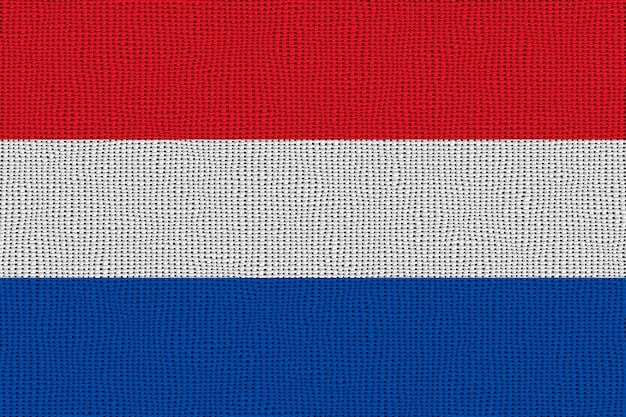 Foto nationale vlag van nederland achtergrond met vlag van nederland