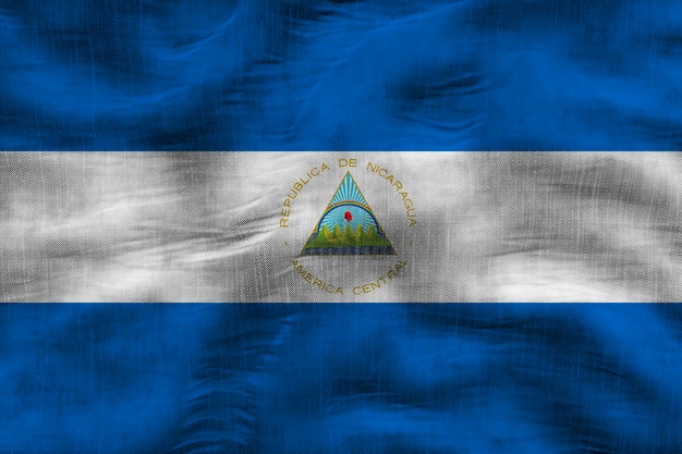 Nationale vlag van Nicaragua Achtergrond met vlag van Nicaragua