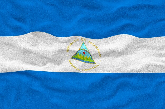 Nationale vlag van Nicaragua Achtergrond met vlag van Nicaragua