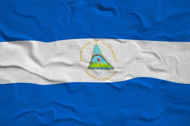 Nationale vlag van Nicaragua Achtergrond met vlag van Nicaragua
