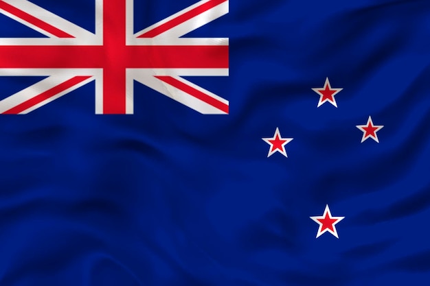Nationale vlag van Nieuw-Zeeland Achtergrond met vlag van Nieuw-Zeeland
