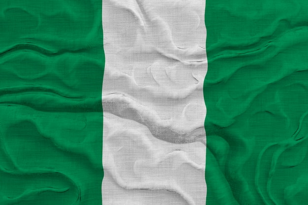 Nationale vlag van Nigeria Achtergrond met vlag van Nigeria