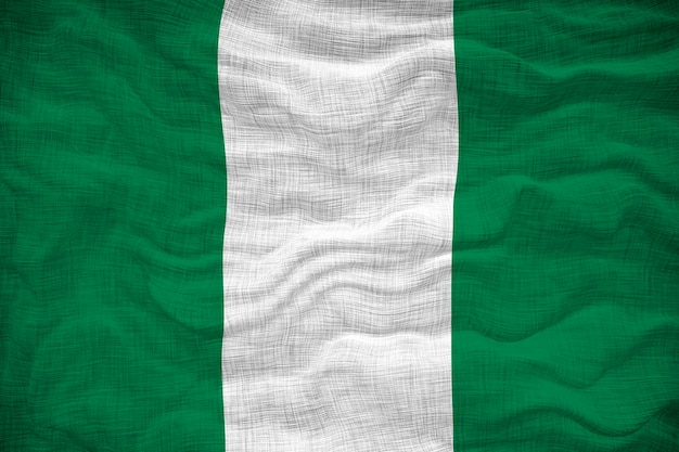 Nationale vlag van Nigeria Achtergrond met vlag van Nigeria