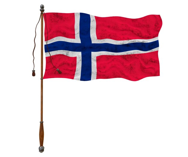 Nationale vlag van Noorwegen Achtergrond met vlag van Noorwegen