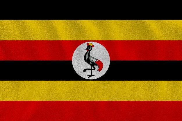 Nationale vlag van Oeganda Achtergrond met vlag van Oeganda