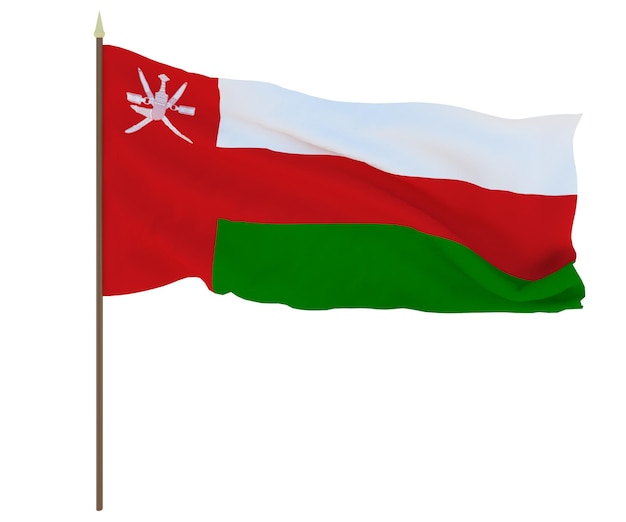 Nationale vlag van Oman Achtergrond voor redacteuren en ontwerpers Nationale feestdag