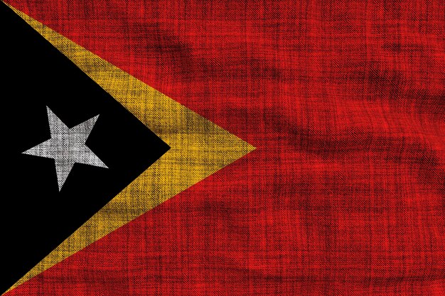 Nationale vlag van Oost-Timor Achtergrond met vlag o van Oost-Timor