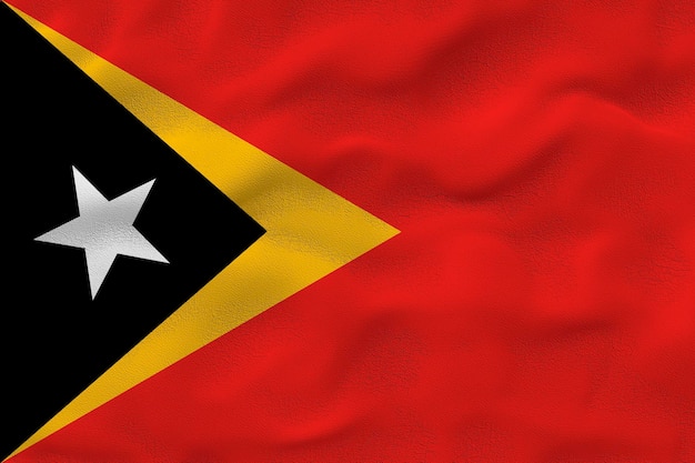 Nationale vlag van Oost-Timor Achtergrond met vlag o van Oost-Timor
