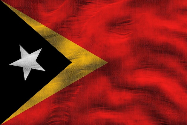 Nationale vlag van Oost-Timor Achtergrond met vlag o van Oost-Timor