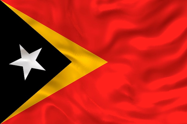 Nationale vlag van Oost-Timor Achtergrond met vlag o van Oost-Timor