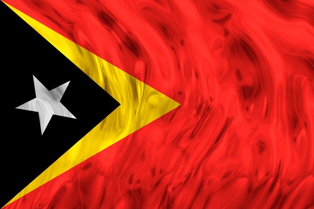 Nationale vlag van Oost-Timor Achtergrond met vlag o van Oost-Timor