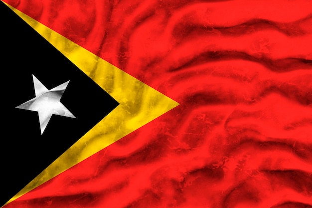 Nationale vlag van Oost-Timor Achtergrond met vlag o van Oost-Timor