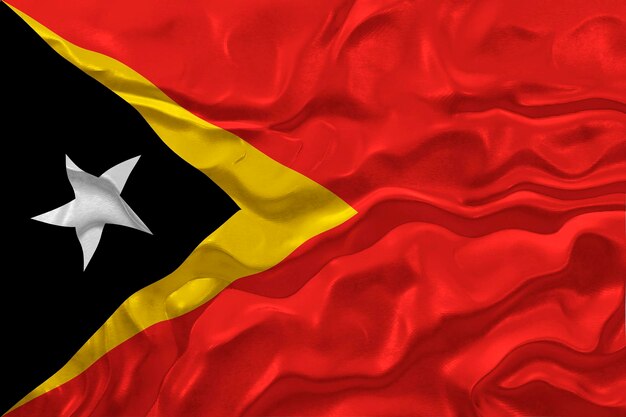 Nationale vlag van Oost-Timor Achtergrond met vlag o van Oost-Timor