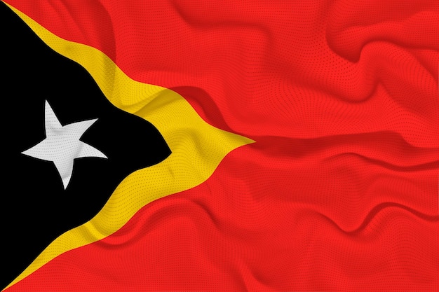 Nationale vlag van Oost-Timor Achtergrond met vlag o van Oost-Timor