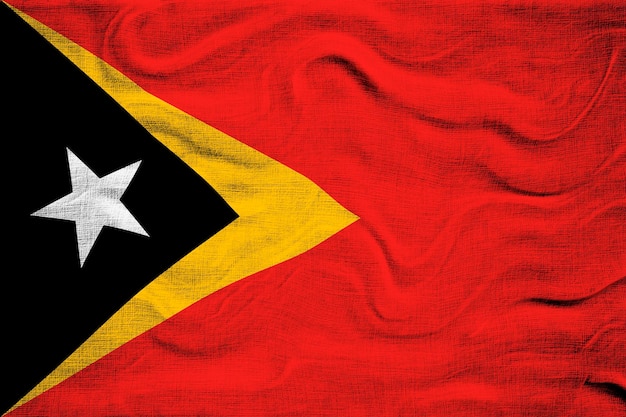 Nationale vlag van Oost-Timor Achtergrond met vlag o van Oost-Timor