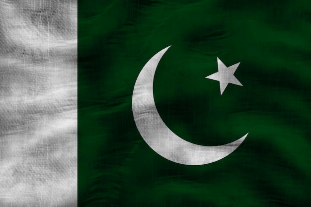 Nationale vlag van Pakistan Achtergrond met vlag van Pakistan