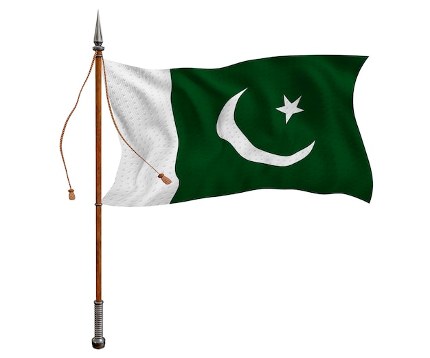 Nationale vlag van Pakistan Achtergrond met vlag van Pakistan