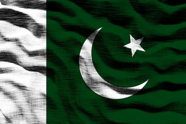 Nationale vlag van Pakistan Achtergrond met vlag van Pakistan