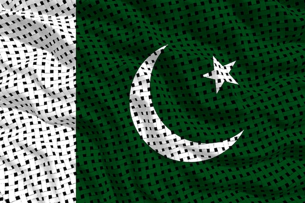 Nationale vlag van Pakistan Achtergrond met vlag van Pakistan