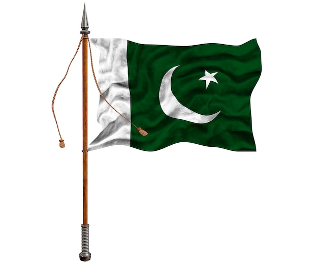 Nationale vlag van Pakistan Achtergrond met vlag van Pakistan