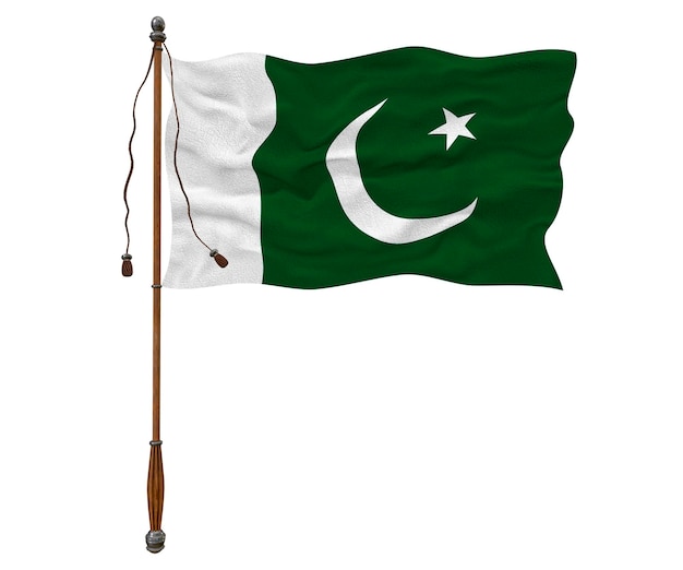 Nationale vlag van Pakistan Achtergrond met vlag van Pakistan