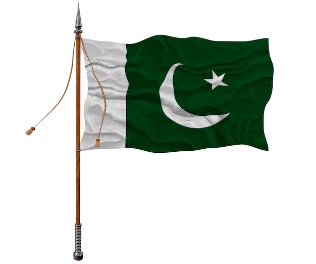 Nationale vlag van Pakistan Achtergrond met vlag van Pakistan