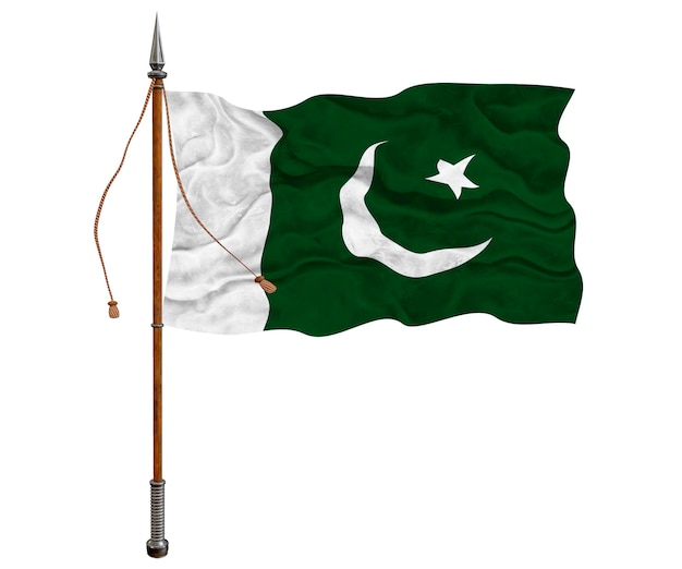 Nationale vlag van Pakistan Achtergrond met vlag van Pakistan