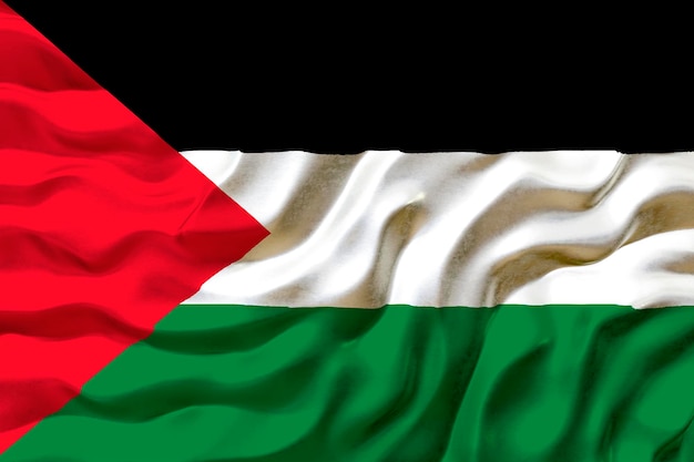 Foto nationale vlag van palestina achtergrond met vlag van palestina