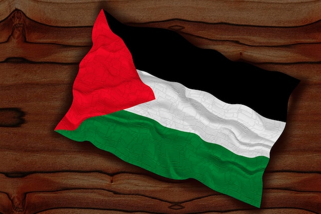Nationale vlag van Palestina Achtergrond met vlag van Palestina