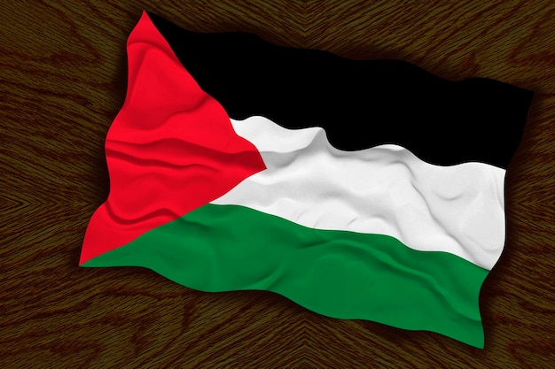 Foto nationale vlag van palestina achtergrond met vlag van palestina