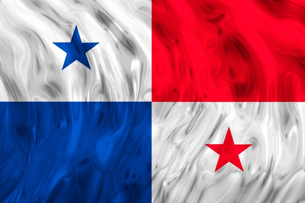 Nationale vlag van Panama Achtergrond met vlag van Panama