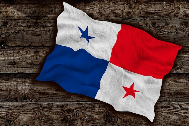 Nationale vlag van Panama Achtergrond met vlag van Panama