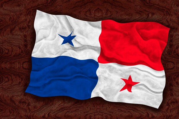 Nationale vlag van Panama Achtergrond met vlag van Panama