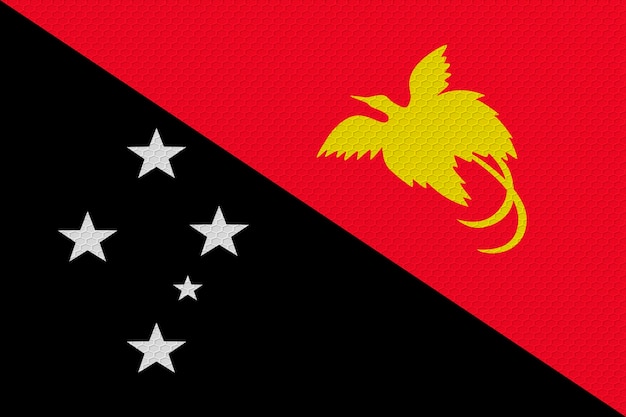 Nationale vlag van Papoea-Nieuw-Guinea Achtergrond met vlag van Papoea-Nieuw-Guinea