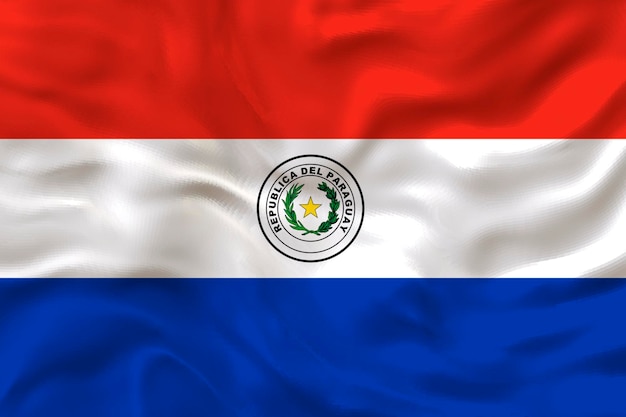 Nationale vlag van Paraguay Achtergrond met vlag van Paraguay