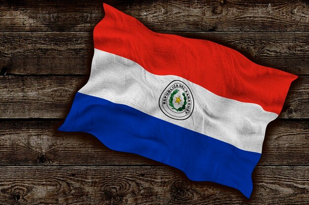 Nationale vlag van Paraguay Achtergrond met vlag van Paraguay