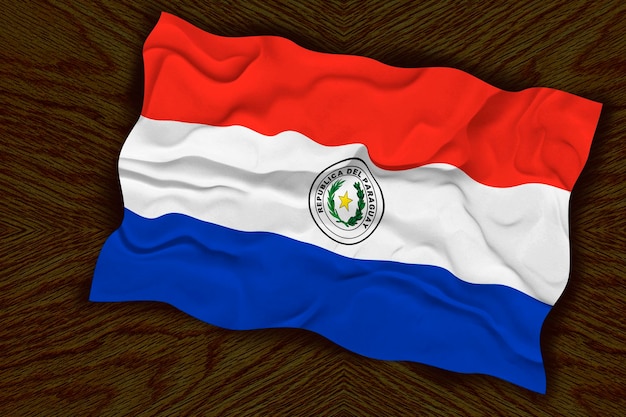 Nationale vlag van Paraguay Achtergrond met vlag van Paraguay