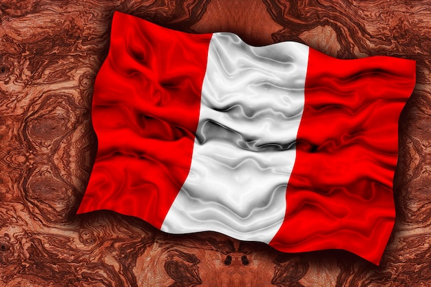 Nationale vlag van Peru Achtergrond met vlag van Peru