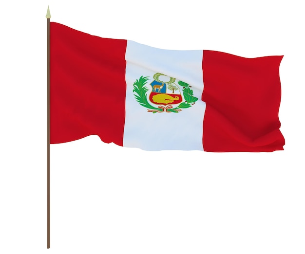 Foto nationale vlag van peru achtergrond voor redacteuren en ontwerpers nationale feestdag