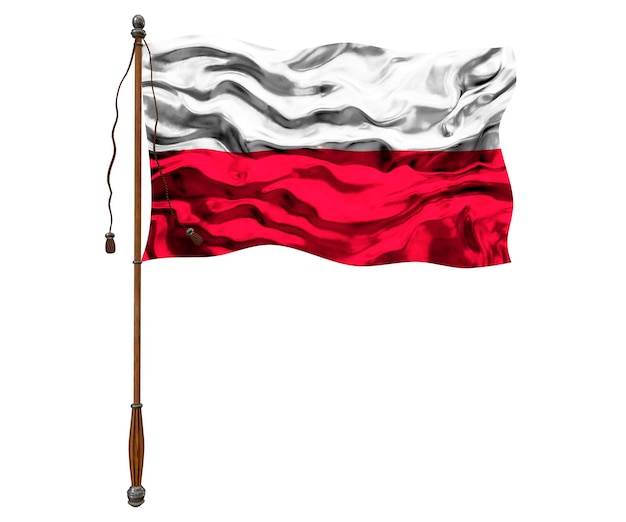 Nationale vlag van Polen Achtergrond met vlag van Polen