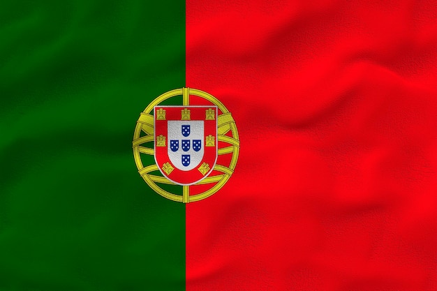 Foto nationale vlag van portugal achtergrond met vlag van portugal