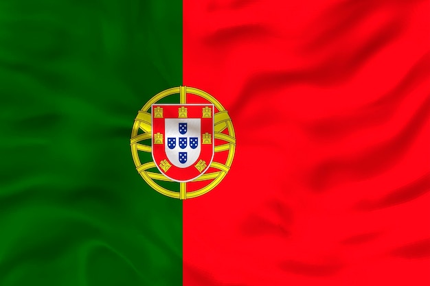 Nationale vlag van Portugal Achtergrond met vlag van Portugal