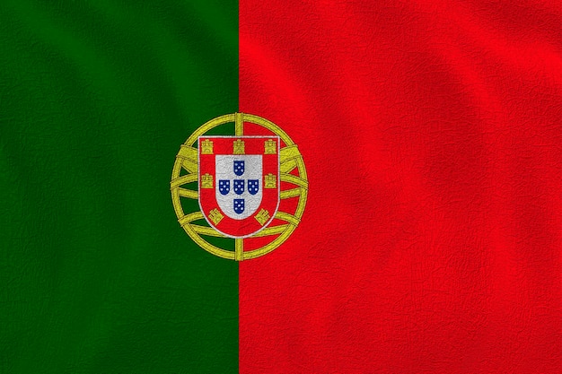 Nationale vlag van Portugal Achtergrond met vlag van Portugal