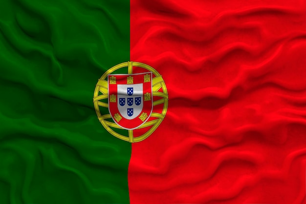 Nationale vlag van Portugal Achtergrond met vlag van Portugal