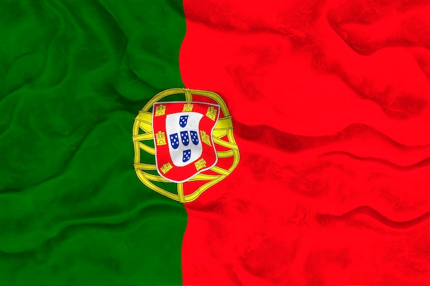 Nationale vlag van Portugal Achtergrond met vlag van Portugal