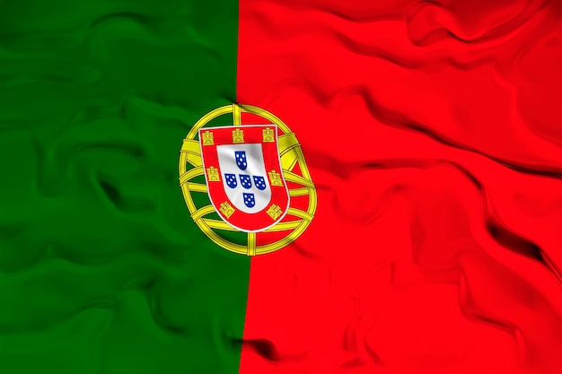 Nationale vlag van Portugal Op de achtergrond met de vlag van Portugal