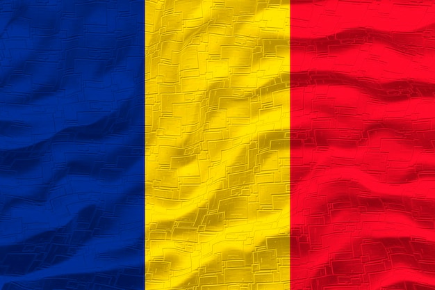 Nationale vlag van Roemenië Achtergrond met vlag van Roemenië