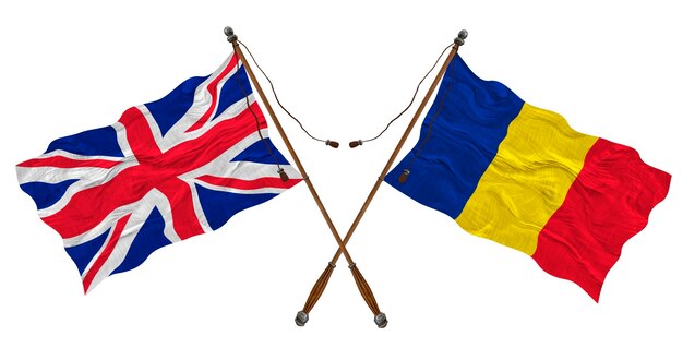 Nationale vlag van Roemenië Achtergrond met vlag van Roemenië