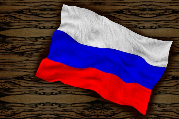 Nationale vlag van Rusland Achtergrond met vlag van Rusland