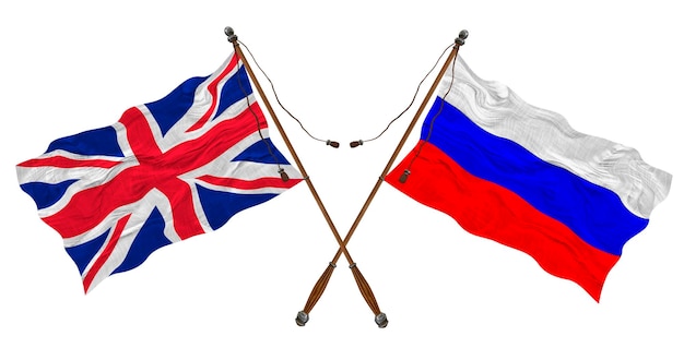 Nationale vlag van Rusland Achtergrond met vlag van Rusland